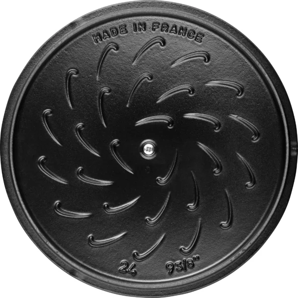 STAUB Öntöttvas főzőedény, zománcozott, 24 cm/3,6 l, "snowflake" tört fehér (fehér szarvasgomba)/3/