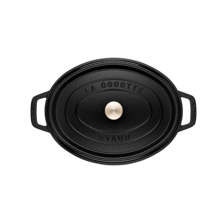 STAUB Öntöttvas főzőedény, zománcozott, 29 cm/4,25 liter, Cocotte Ovale fekete matt