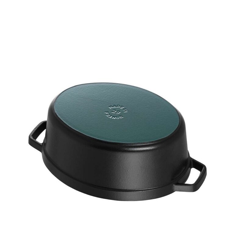 STAUB Öntöttvas főzőedény, zománcozott, 29 cm/4,25 liter, Cocotte Ovale fekete matt