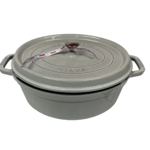 STAUB Cocotte Ovale ovális öntöttvas főzőedény – 31 cm / 5,5 L – White Truffle /47/