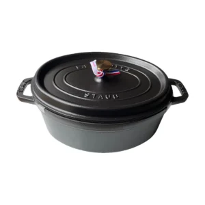 STAUB Cocotte Ovale ovális öntöttvas főzőedény – 29 cm / 4,2 L – noir- fekete /9/