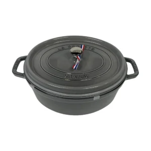 Staub La Cocotte ovális, 31 cm, 5,4 l, grafitszürke