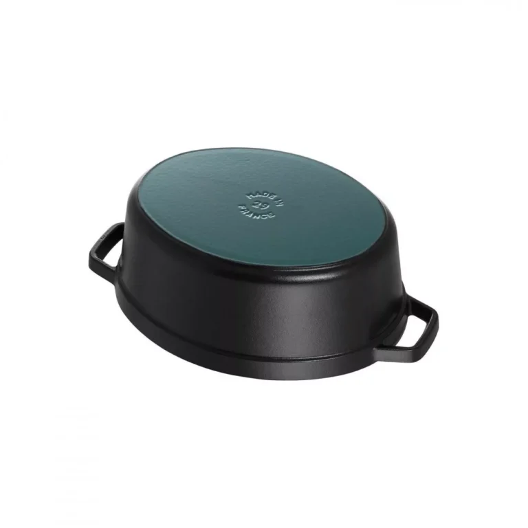 STAUB Öntöttvas főzőedény, zománcozott, 31 cm/5,4 liter, Cocotte Ovale fekete