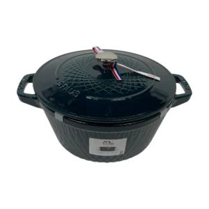 STAUB Cocotte Stackable Twist öntöttvas edény – 24 cm / 4 L – La Mer –Tengerkék /39/