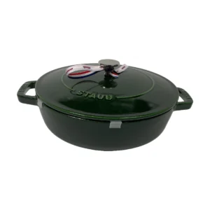 STAUB Chistera öntöttvas edény fedővel – 24 cm – Basilic-bazsalikomzöld (40)