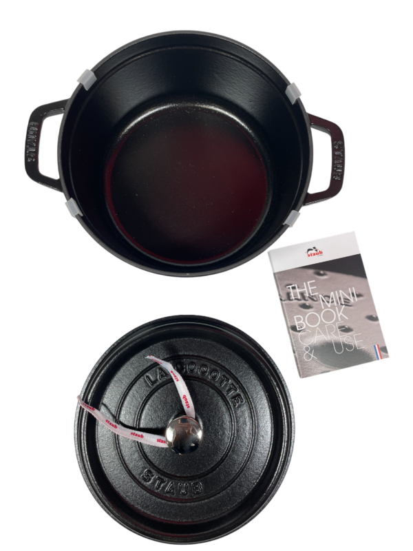 STAUB Öntöttvas főzőedény, zománcozott, 24 cm/3,7 liter, Cocotte Ronde kerek, fekete (50)