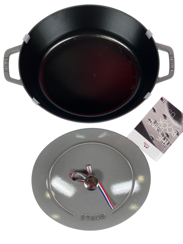 STAUB Öntöttvas főzőedény, zománcozott, 31 cm/5,6 liter, Cocotte Ovale Gafitszürke színű /49/