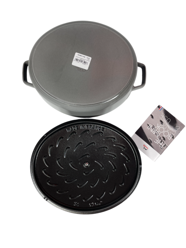 STAUB Öntöttvas főzőedény, zománcozott, 31 cm/5,6 liter, Cocotte Ovale Gafitszürke színű /49/