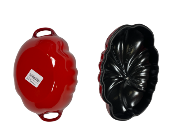 STAUB Öntöttvas főzőedény, zománcozott, 25 cm/2,9 liter, Egyedi paradicsom formájú Cocotte Tomate cseresznye piros színű (48)