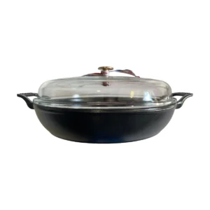 STAUB öntöttvas edény üvegfedővel kerek – 30 cm –noir-fekete(44)