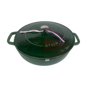 STAUB Chistera öntöttvas edény fedővel – 28 cm / 3,7 L – Basilic-bazsalikomzöld (55)