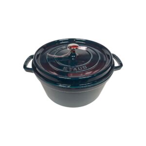 STAUB Öntöttvas főzőedény, zománcozott, 28 cm/6,7 liter, Cocotte Ronde kerek, tengerkék