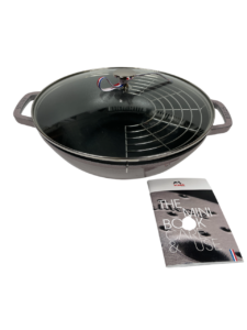 Staub Öntöttvas Wok, Perfect Pan 30 cm – Halvány Rózsaszín, Hóálló üvegfedővel, 4,4 L (66)