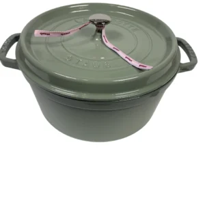 STAUB Cocotte Ronde öntöttvas edény kerek– 28 cm / 6,7 L – Eucalyptus (71)