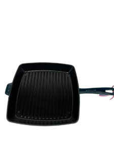 STAUB öntöttvas grillserpenyő, szögletes, Fényes La Mer (tengerkék) zománc 30x30 cm (73)