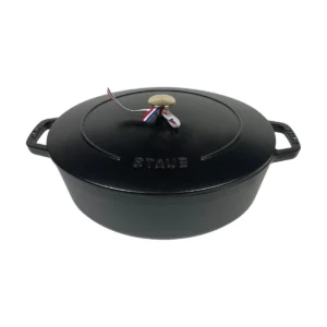 STAUB Cocotte Chubby Ovale öntöttvas edény – 31 cm / 5,6 L – noir-fekete (75)