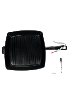 STAUB öntöttvas grillserpenyő, szögletes, matt fekete 30x30 cm (80)