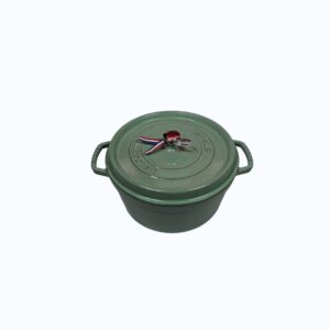 STAUB Öntöttvas főzőedény, zománcozott, 28 cm/6,7 liter, Cocotte Ronde kerek, zsálya (sauge) (101)