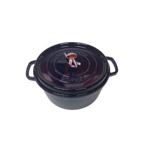 STAUB Öntöttvas főzőedény, zománcozott, 28 cm/6,7 liter, Cocotte Ronde kerek, sötétkék (104)