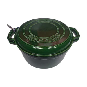 Staub Braise & Grill cocotte, 28 cm, 6,09 l, bazsalikomzöld