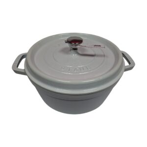 STAUB Öntöttvas főzőedény, zománcozott, 24 cm/3,7 liter, Cocotte Ronde kerek, tiszta fehér (111)
