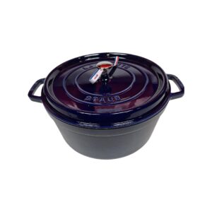 STAUB Öntöttvas főzőedény, zománcozott, 30 cm/ 8,34liter, Cocotte Ronde kerek, sötétkék (118)